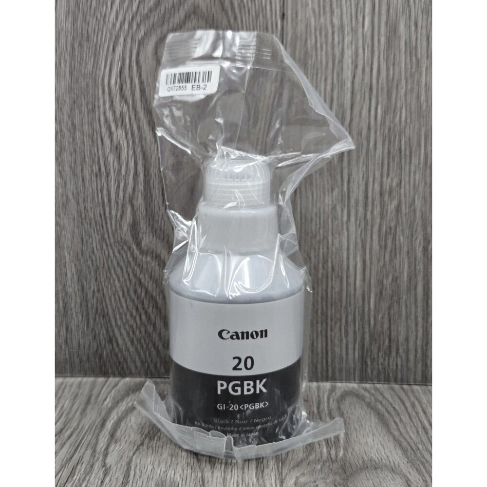 NEW Canon 20 PGBK Black Ink Bottle GI-20 PGBK 170ml for PIXMA G5020 G6020 G7020